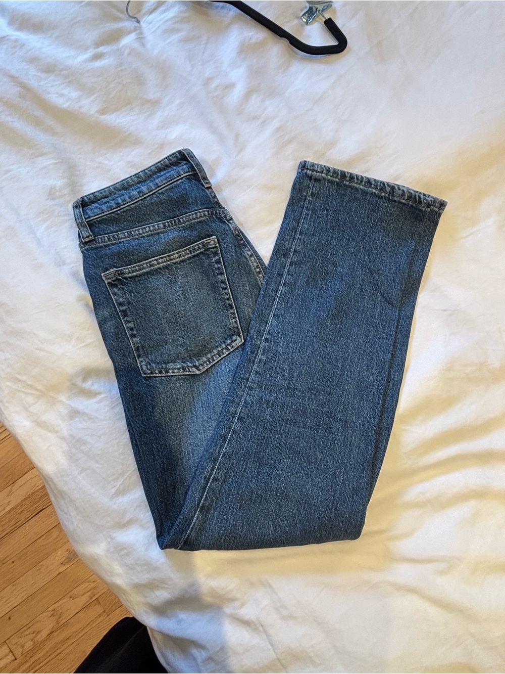 H&M Straight-Leg Blue Denim Jeans